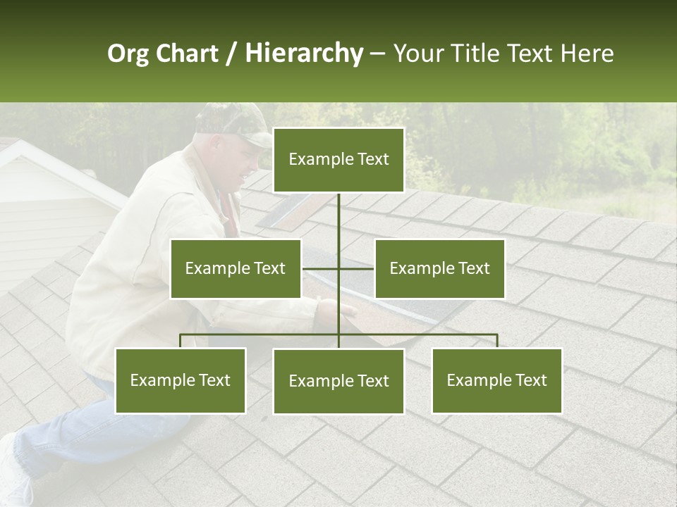 A Man Laying On The Roof Of A House PowerPoint Template