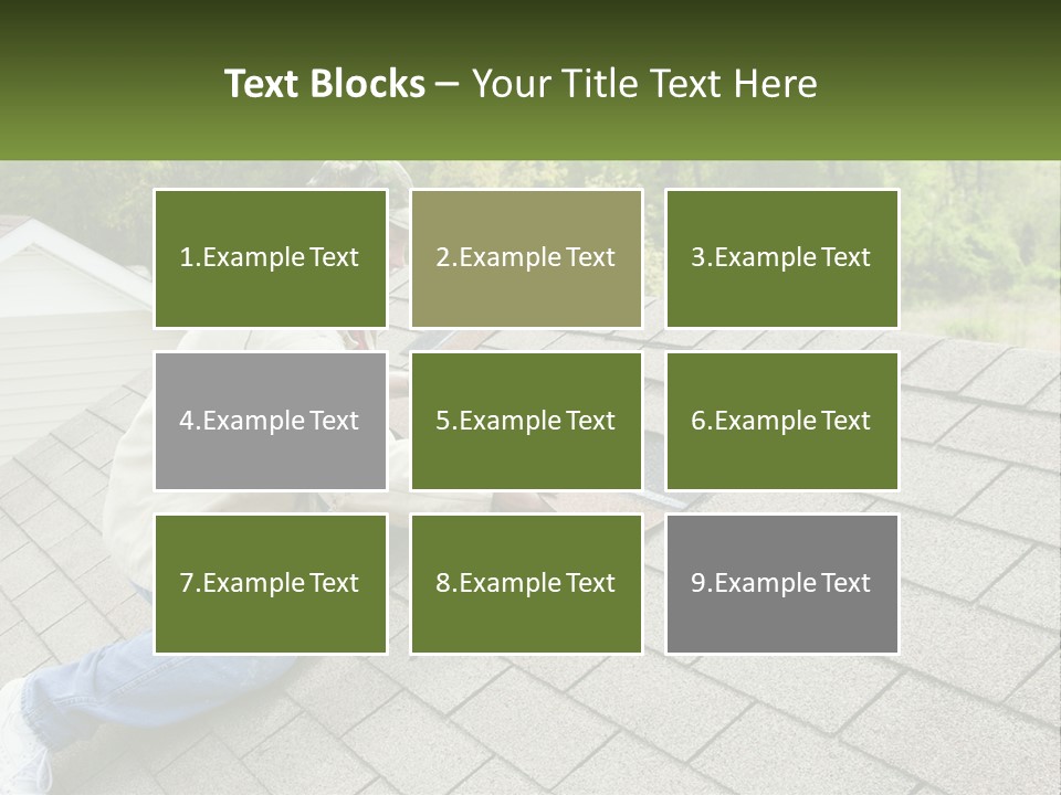 A Man Laying On The Roof Of A House PowerPoint Template