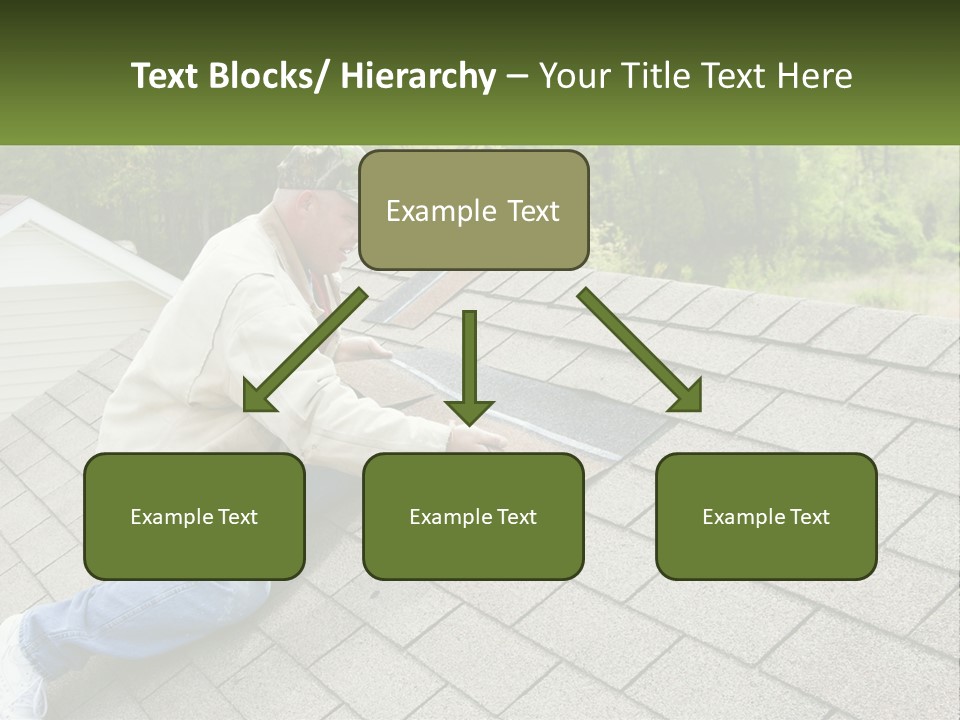 A Man Laying On The Roof Of A House PowerPoint Template