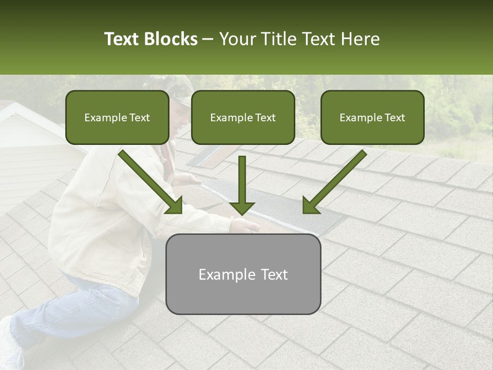 A Man Laying On The Roof Of A House PowerPoint Template