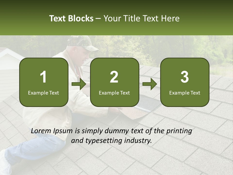 A Man Laying On The Roof Of A House PowerPoint Template