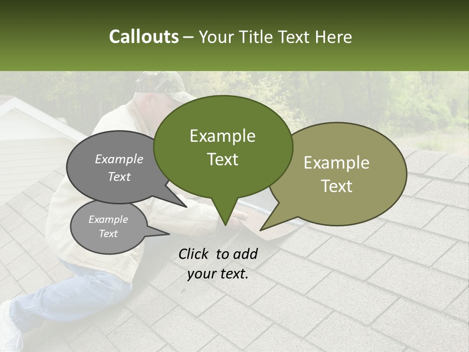 A Man Laying On The Roof Of A House PowerPoint Template