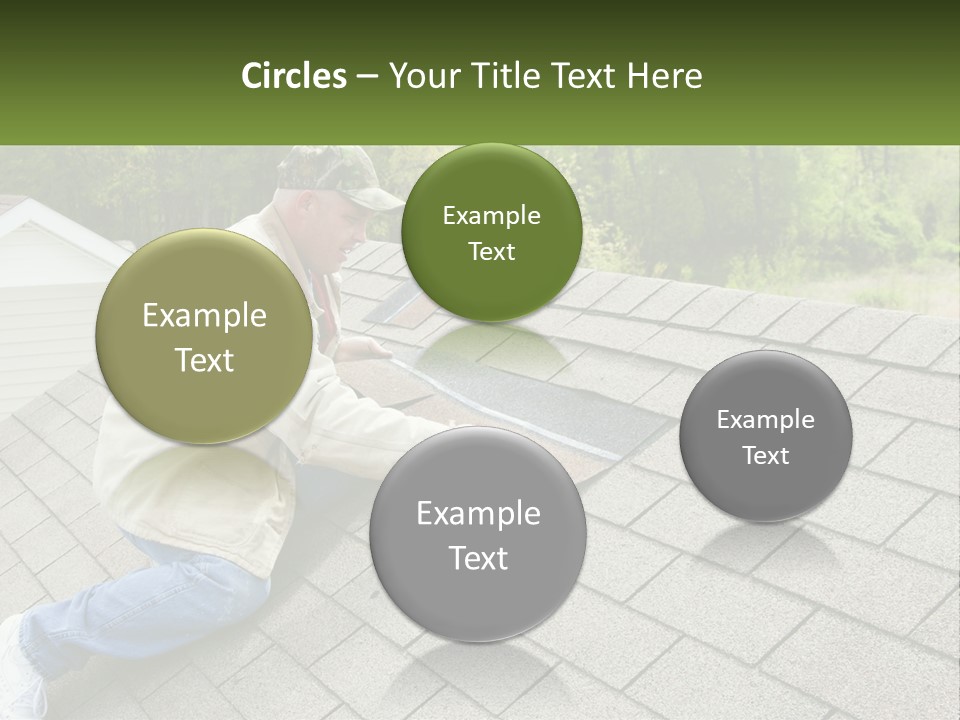 A Man Laying On The Roof Of A House PowerPoint Template