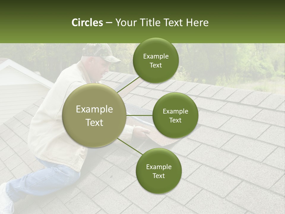 A Man Laying On The Roof Of A House PowerPoint Template