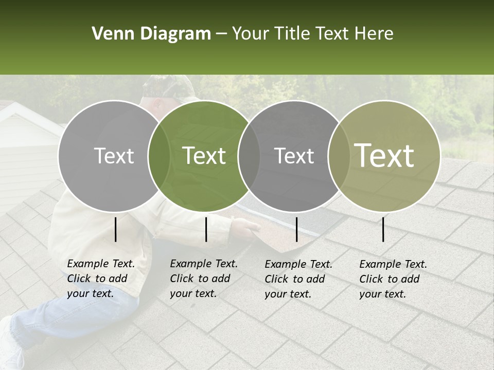 A Man Laying On The Roof Of A House PowerPoint Template