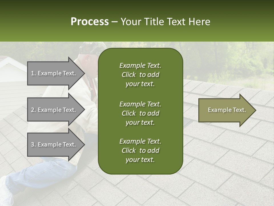 A Man Laying On The Roof Of A House PowerPoint Template