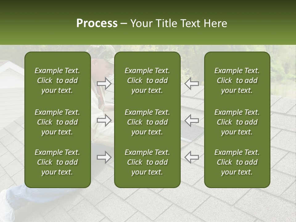 A Man Laying On The Roof Of A House PowerPoint Template