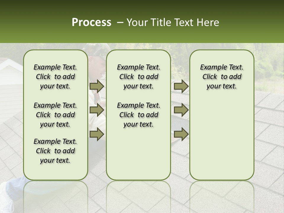 A Man Laying On The Roof Of A House PowerPoint Template