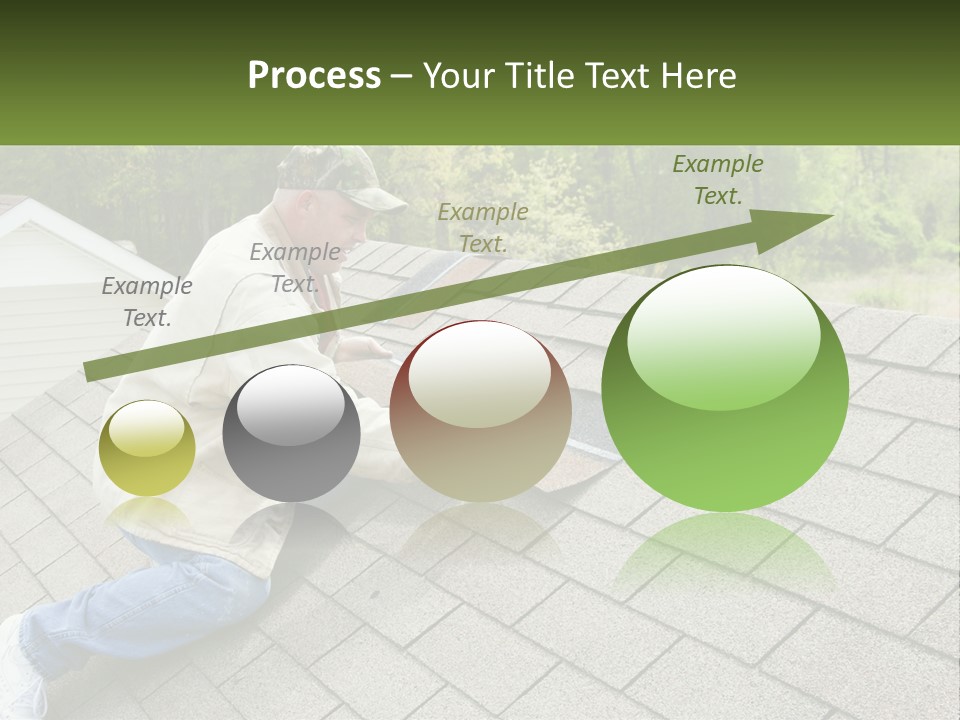 A Man Laying On The Roof Of A House PowerPoint Template