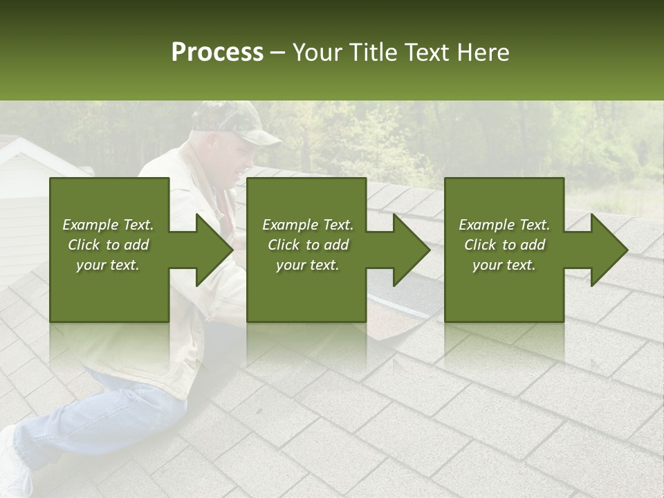 A Man Laying On The Roof Of A House PowerPoint Template