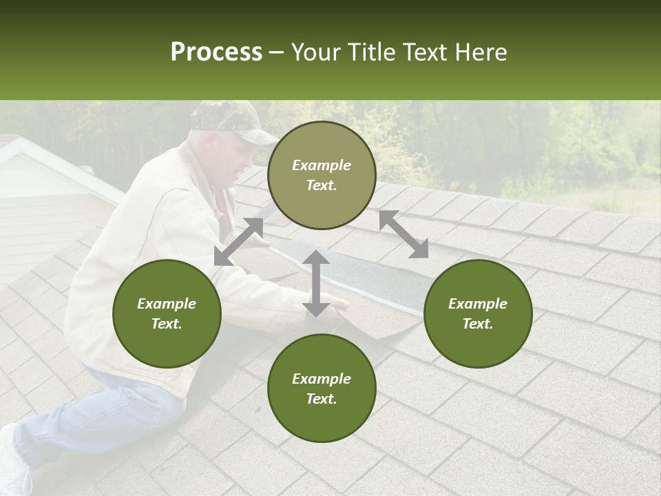 A Man Laying On The Roof Of A House PowerPoint Template