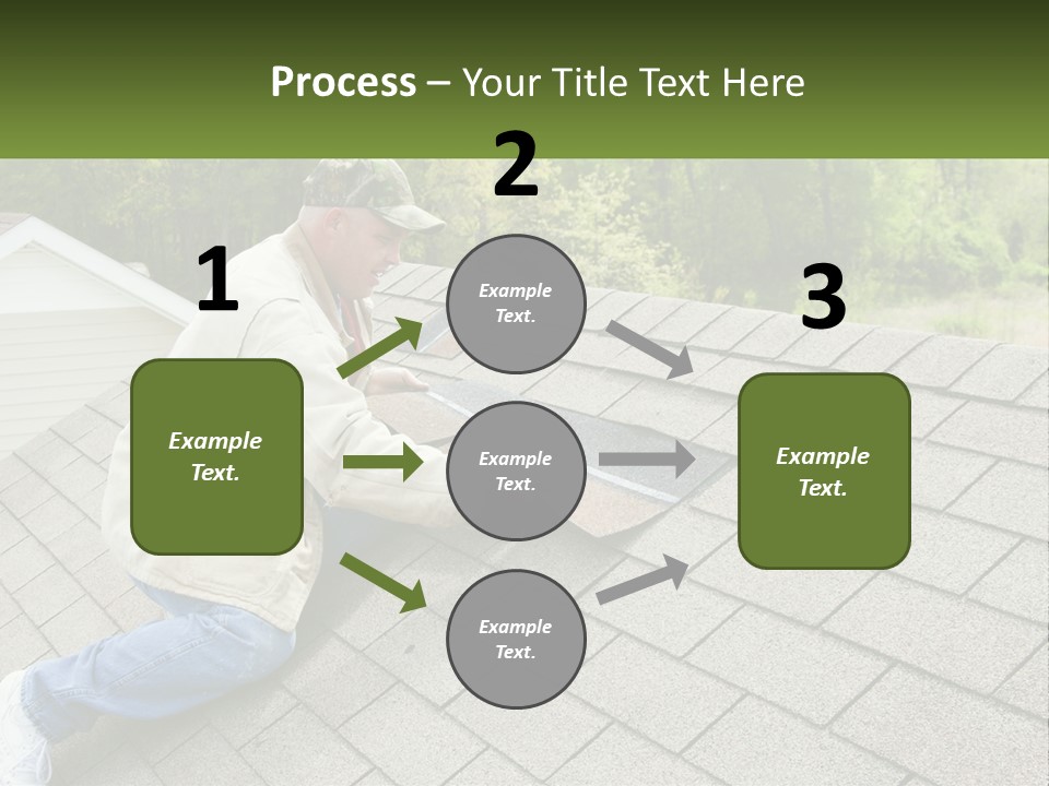 A Man Laying On The Roof Of A House PowerPoint Template