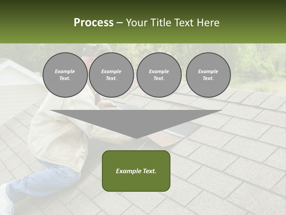 A Man Laying On The Roof Of A House PowerPoint Template