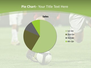 Two Soccer Players Running After A Soccer Ball PowerPoint Template