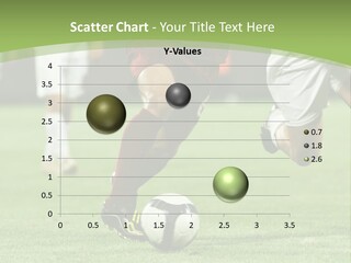 Two Soccer Players Running After A Soccer Ball PowerPoint Template