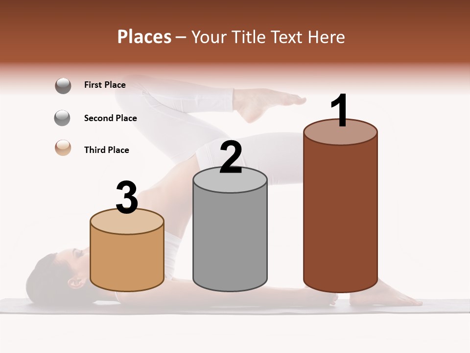 A Woman Doing A Yoga Pose On A Mat PowerPoint Template