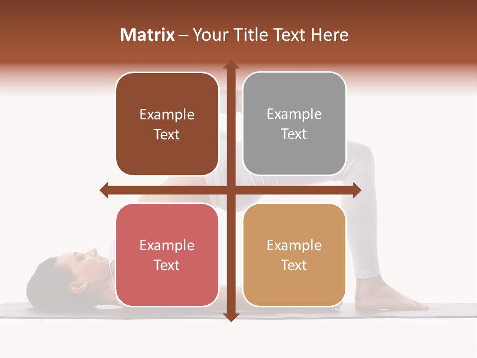 A Woman Doing A Yoga Pose On A Mat PowerPoint Template