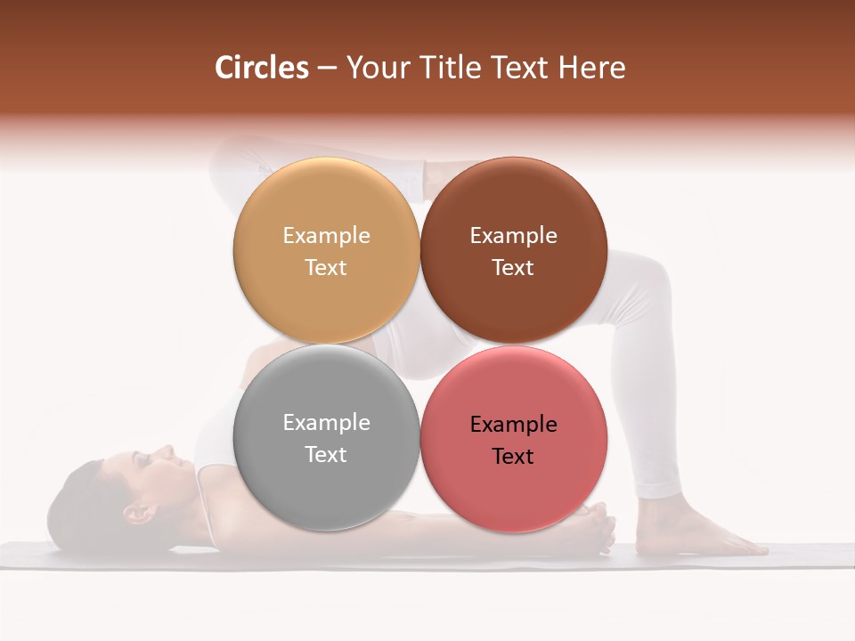A Woman Doing A Yoga Pose On A Mat PowerPoint Template