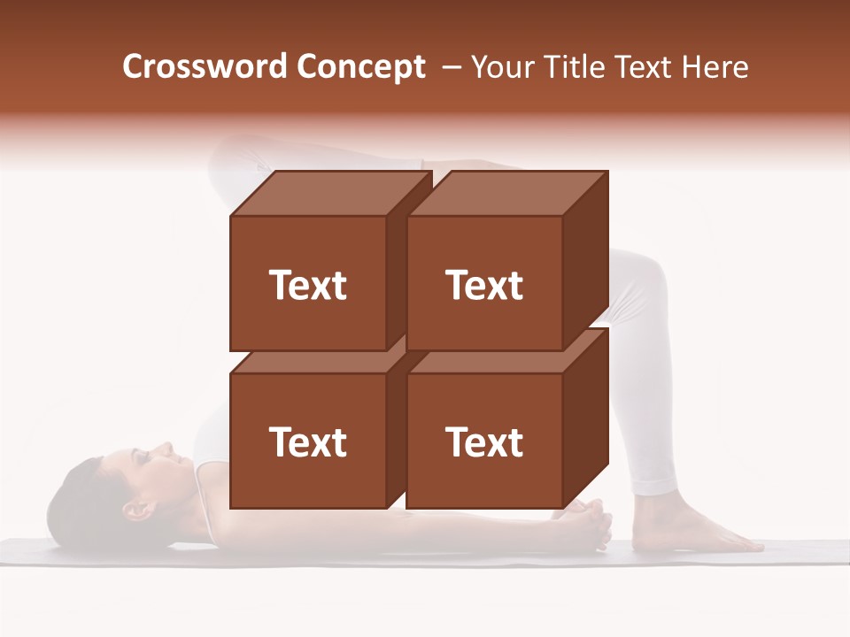 A Woman Doing A Yoga Pose On A Mat PowerPoint Template