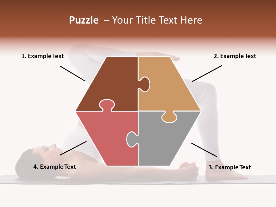 A Woman Doing A Yoga Pose On A Mat PowerPoint Template