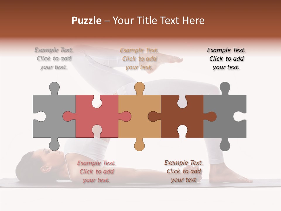 A Woman Doing A Yoga Pose On A Mat PowerPoint Template