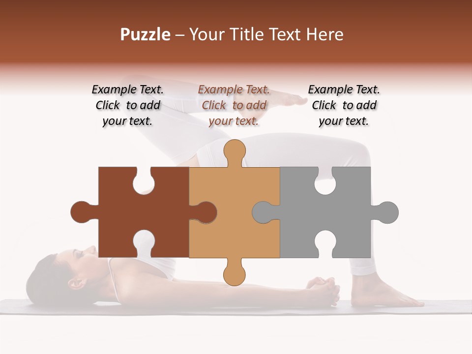 A Woman Doing A Yoga Pose On A Mat PowerPoint Template