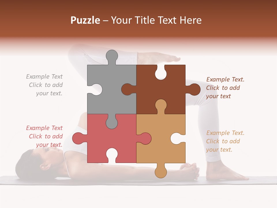 A Woman Doing A Yoga Pose On A Mat PowerPoint Template