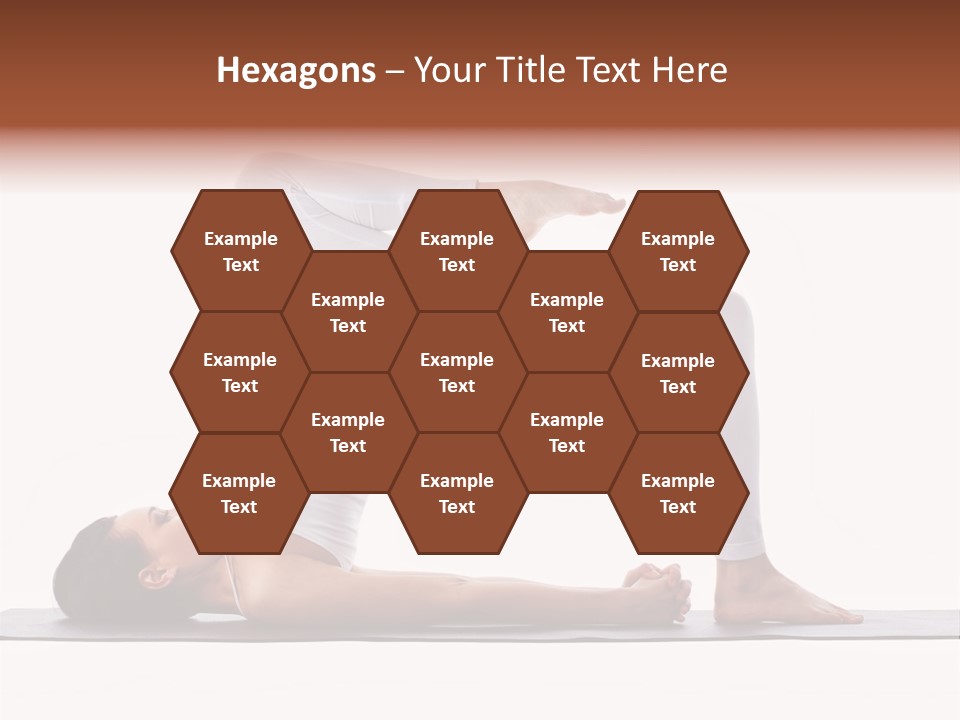 A Woman Doing A Yoga Pose On A Mat PowerPoint Template