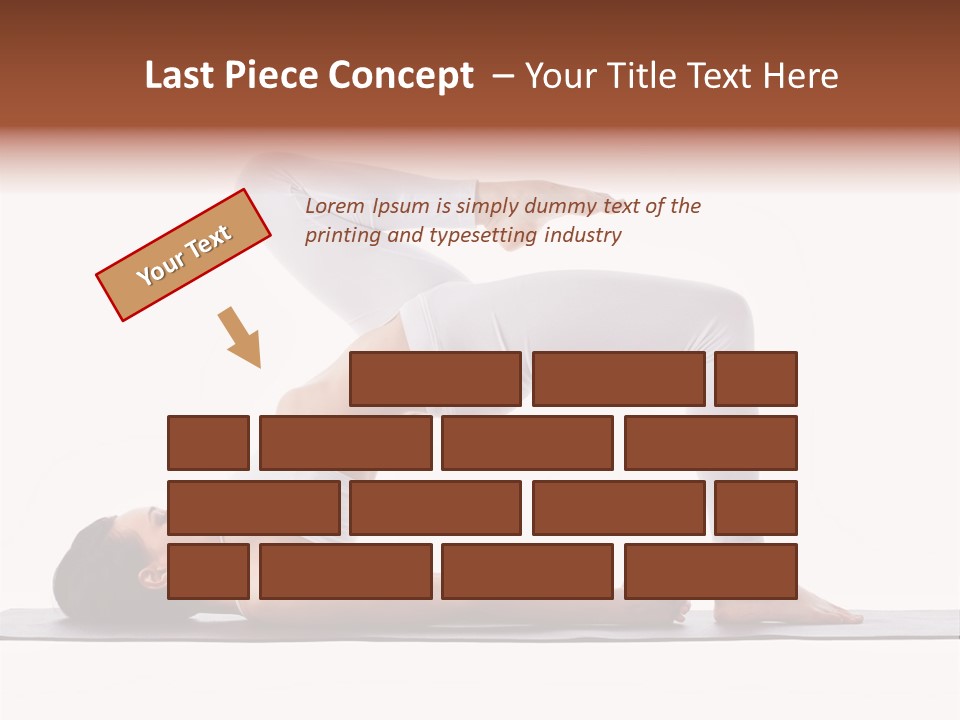 A Woman Doing A Yoga Pose On A Mat PowerPoint Template