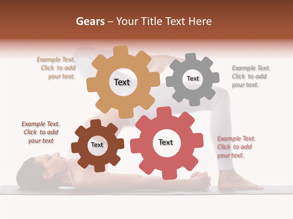 A Woman Doing A Yoga Pose On A Mat PowerPoint Template