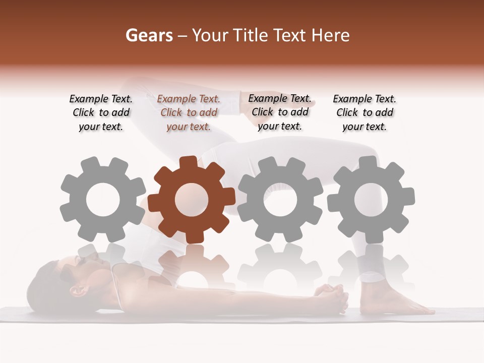 A Woman Doing A Yoga Pose On A Mat PowerPoint Template