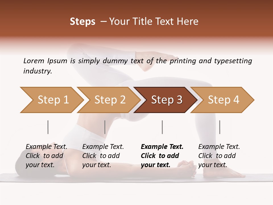 A Woman Doing A Yoga Pose On A Mat PowerPoint Template