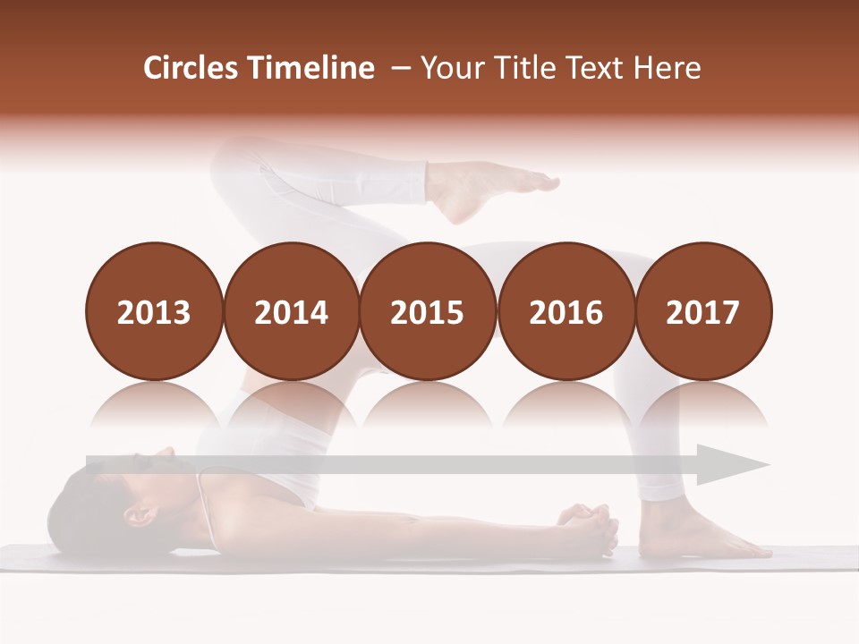 A Woman Doing A Yoga Pose On A Mat PowerPoint Template