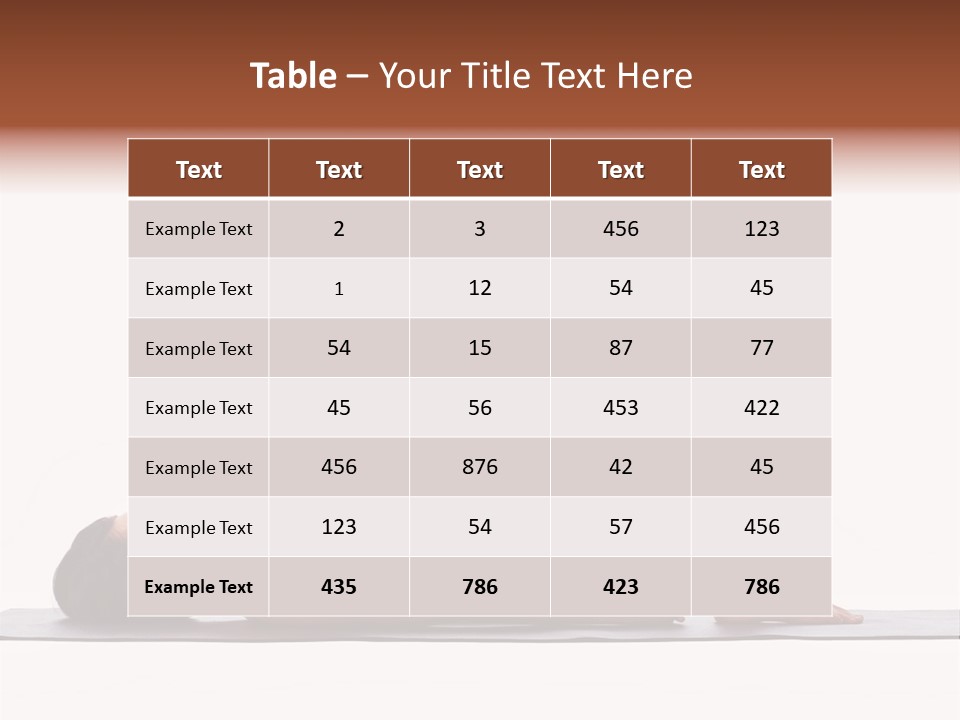 A Woman Doing A Yoga Pose On A Mat PowerPoint Template