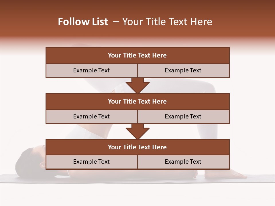 A Woman Doing A Yoga Pose On A Mat PowerPoint Template