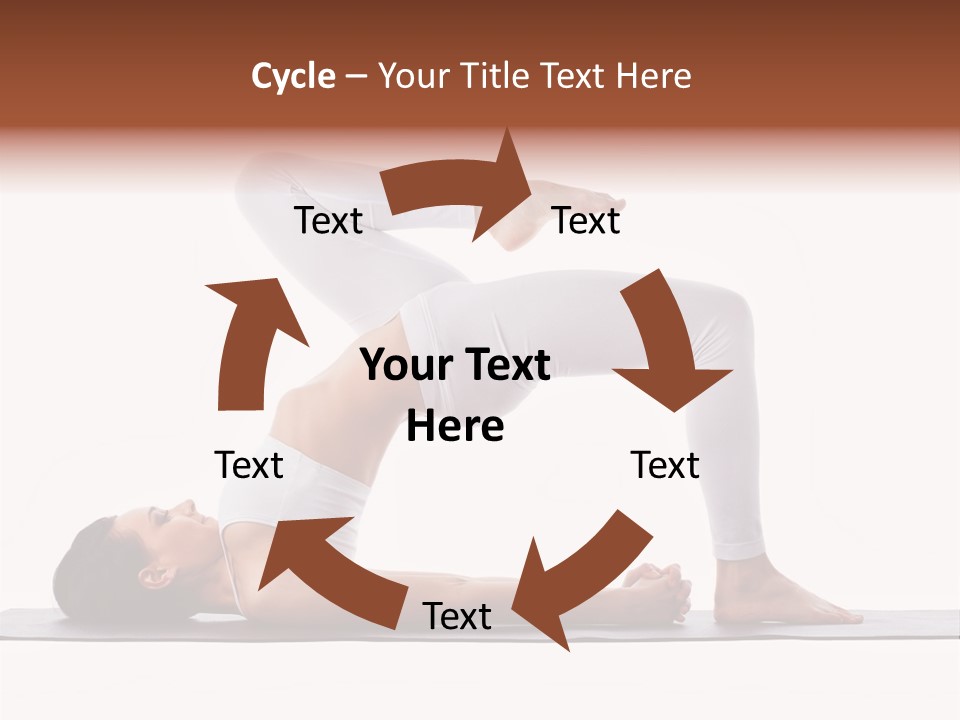 A Woman Doing A Yoga Pose On A Mat PowerPoint Template