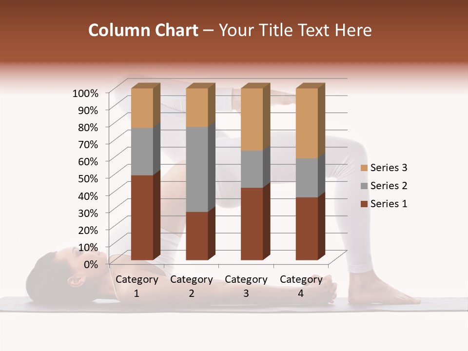 A Woman Doing A Yoga Pose On A Mat PowerPoint Template