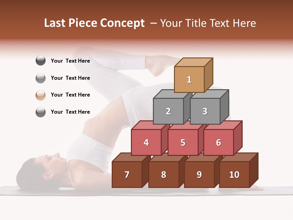 A Woman Doing A Yoga Pose On A Mat PowerPoint Template