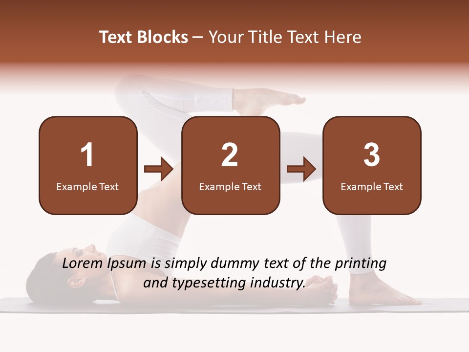 A Woman Doing A Yoga Pose On A Mat PowerPoint Template