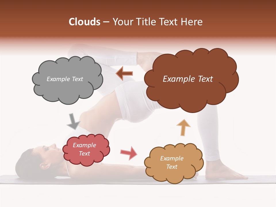 A Woman Doing A Yoga Pose On A Mat PowerPoint Template
