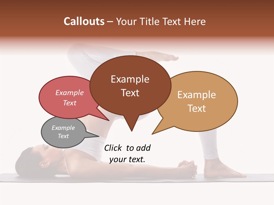 A Woman Doing A Yoga Pose On A Mat PowerPoint Template