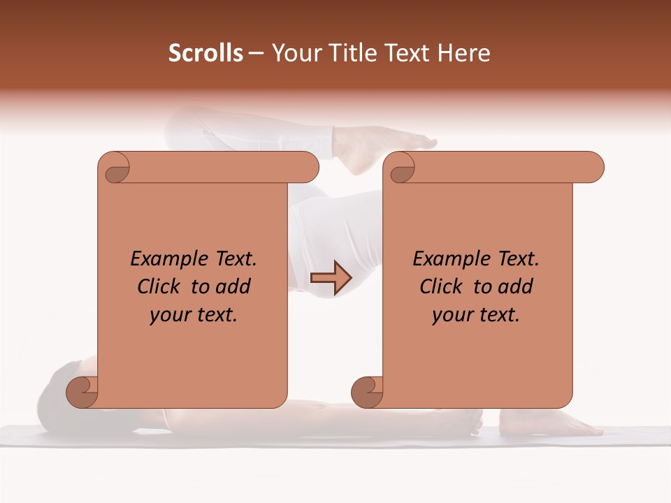 A Woman Doing A Yoga Pose On A Mat PowerPoint Template