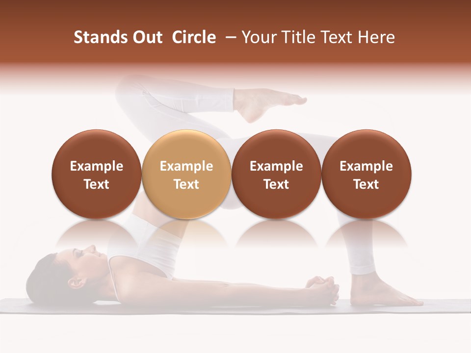 A Woman Doing A Yoga Pose On A Mat PowerPoint Template