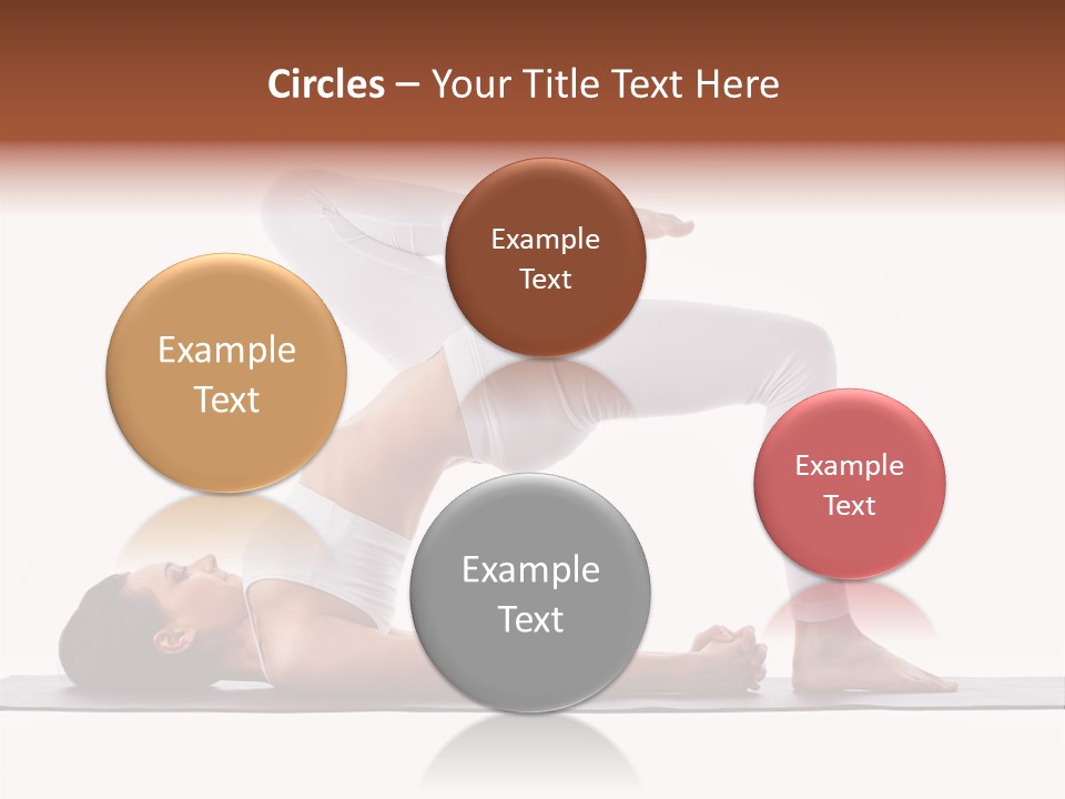 A Woman Doing A Yoga Pose On A Mat PowerPoint Template