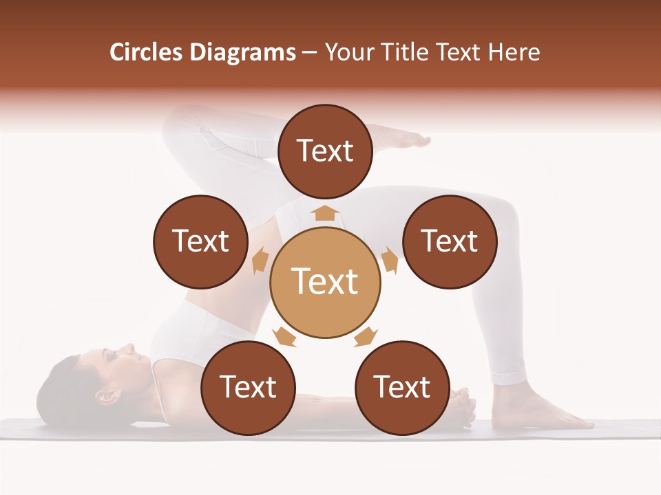 A Woman Doing A Yoga Pose On A Mat PowerPoint Template
