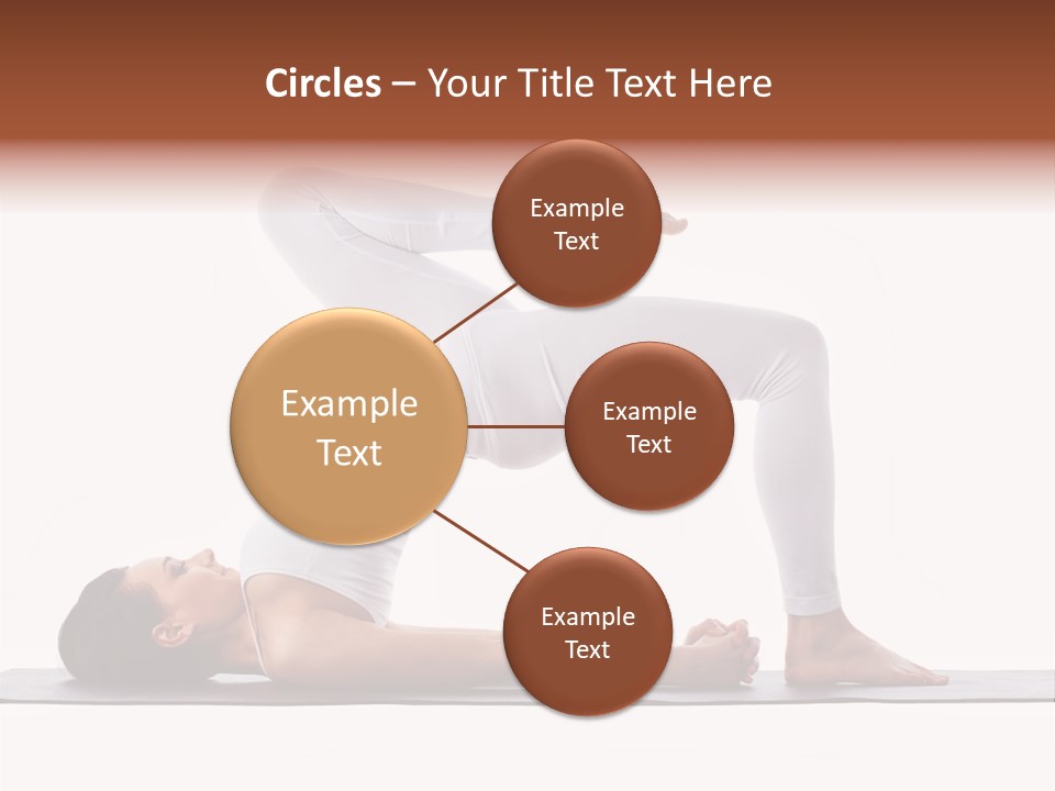 A Woman Doing A Yoga Pose On A Mat PowerPoint Template