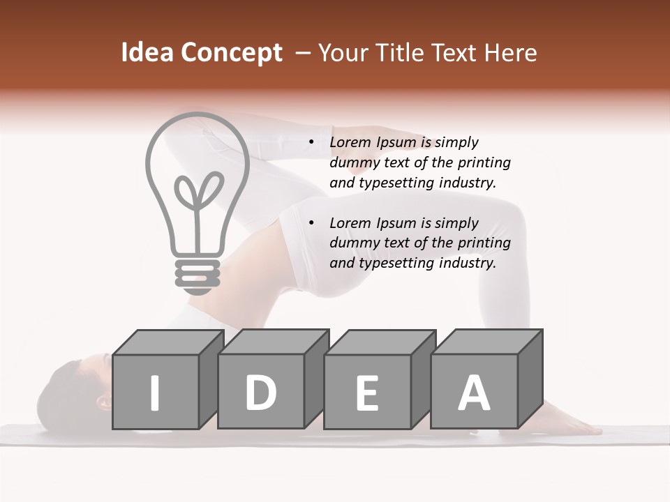 A Woman Doing A Yoga Pose On A Mat PowerPoint Template