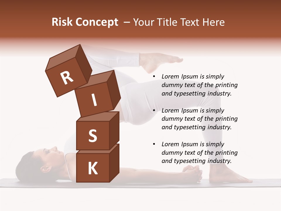 A Woman Doing A Yoga Pose On A Mat PowerPoint Template