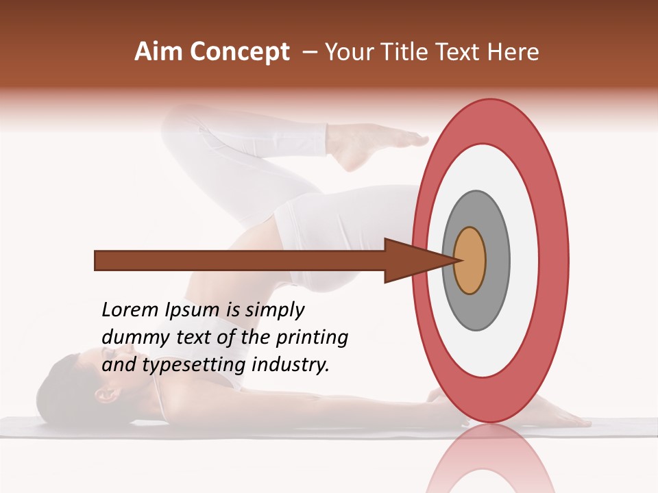 A Woman Doing A Yoga Pose On A Mat PowerPoint Template