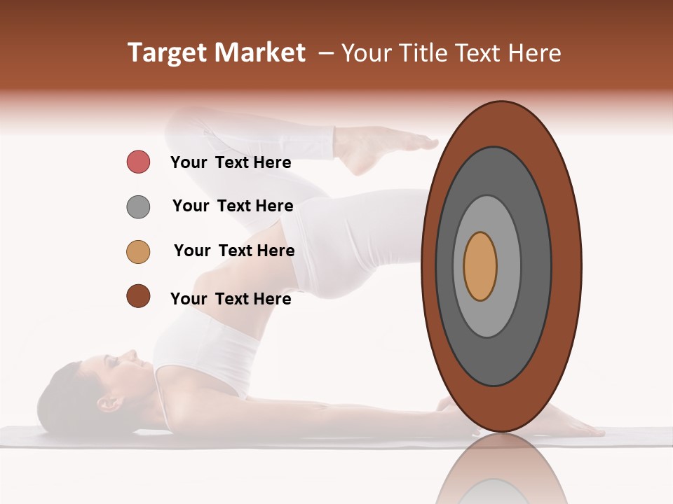 A Woman Doing A Yoga Pose On A Mat PowerPoint Template